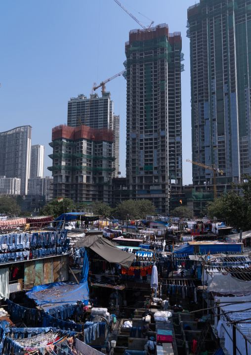 Dhobi Ghat open air laundromat, Maharashtra state, Mumbai, India