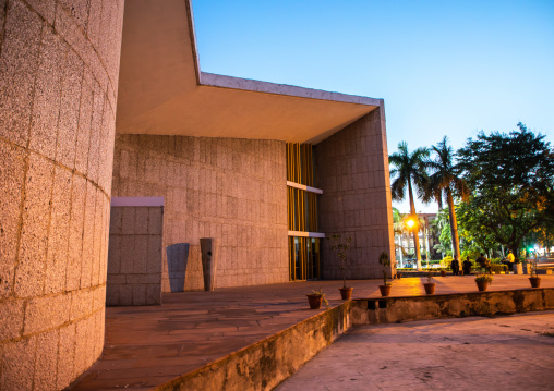 Gandhi Bhavan by Pierre Jeanneret at the Panjab University, Punjab State, Chandigarh, India