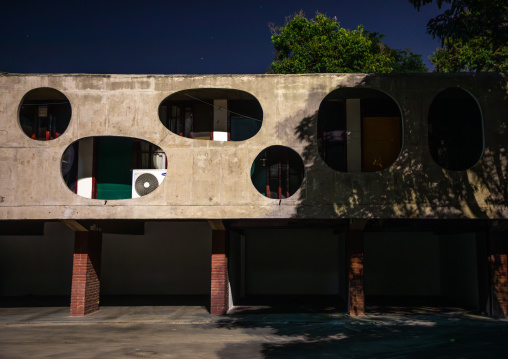 Flats near the Legislative Assembly building by Le Corbusier, Punjab State, Chandigarh, India