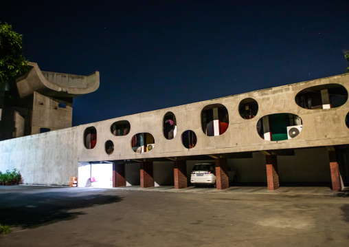 Flats near the Legislative Assembly building by Le Corbusier, Punjab State, Chandigarh, India