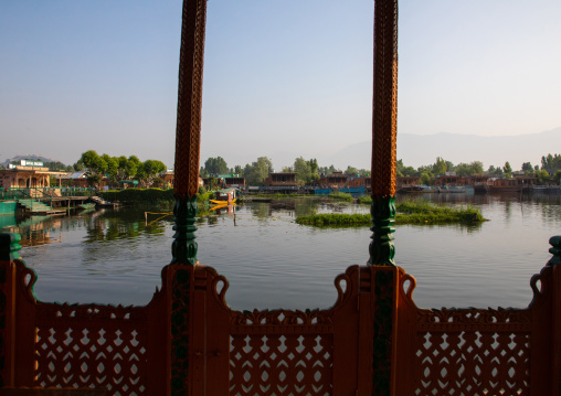 Houseboats on Dal Lake, Jammu and Kashmir, Srinagar, India