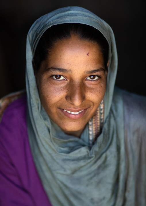 Portrait of a kashmiri veiled young woman, Jammu and Kashmir, Yusmarg, India