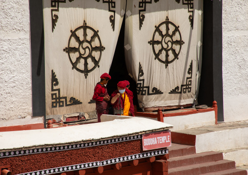 Lamas in Hemis monastery, Ladakh, Hemis, India