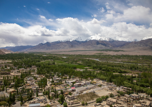 High angle view from Thiksey monastery, Ladakh, Thiksey, India