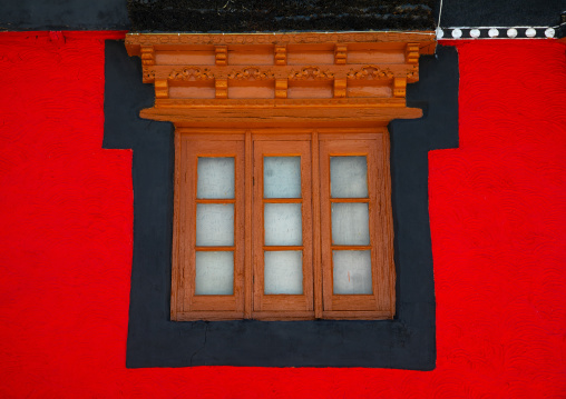 Thiksey monastery red window, Ladakh, Thiksey, India