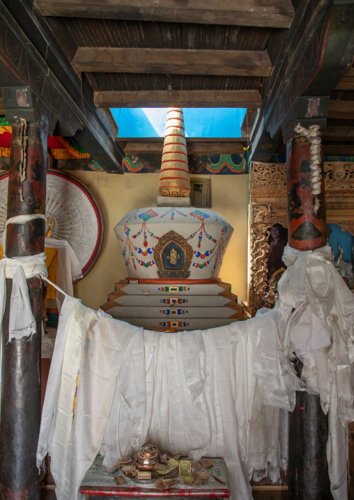 Stupa in Tsemo monastery, Ladakh, Leh, India