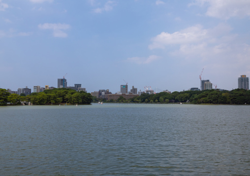 Ohori-koen park lake, Kyushu region, Fukuoka, Japan