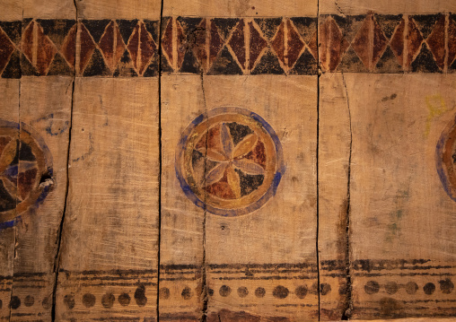 Old wooden door in Musmak fort, Riyadh Province, Riyadh, Saudi Arabia