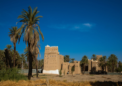 Traditional old mud house in the oasis, Najran Province, Najran, Saudi Arabia