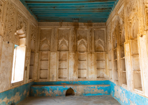 Niches in an old farasani house majlis, Jazan Province, Farasan, Saudi Arabia