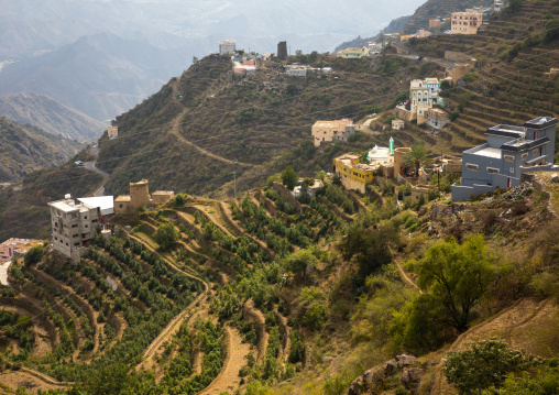 Village in the mountain near the Yemen border, Jizan Province, Faifa Mountains, Saudi Arabia