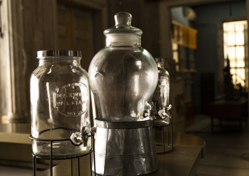 Glass bottle for water in Sursock Palace, Beirut Governorate, Beirut, Lebanon