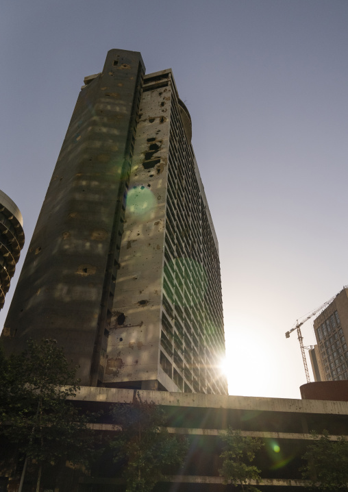 ￼Abandoned and Damaged Holiday Inn Hotel, Beirut Governorate, Beirut, Lebanon