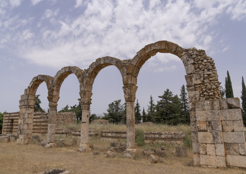 The cardo of the Umayyad city, Beqaa Governorate, Anjar, Lebanon