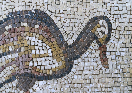 Duck on a Byzantine mosaic tiles in Beiteddine Palace , Mount Lebanon Governorate, Beit ed-Dine, Lebanon