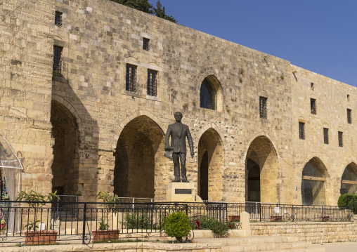 Statue of Camille Chamoun president of the Lebanon, Mount Lebanon Governorate, Deir el Qamar, Lebanon