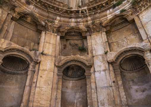 Antique ruins at the archeological site, Baalbek-Hermel Governorate, Baalbek, Lebanon