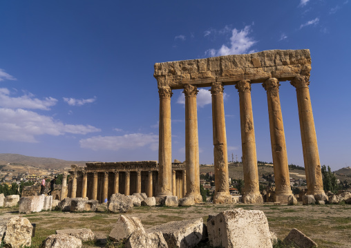 Roman temple of Jupiter in the archaeological site, Baalbek-Hermel Governorate, Baalbek, Lebanon