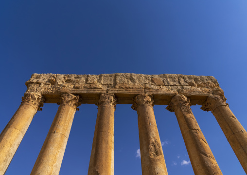 Roman temple of Jupiter in the archaeological site, Baalbek-Hermel Governorate, Baalbek, Lebanon