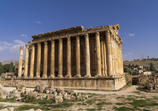 Temple of Bacchus in the archaeological site, Baalbek-Hermel Governorate, Baalbek, Lebanon