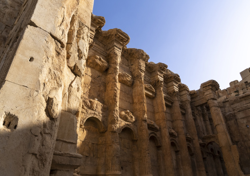 Antique ruins at the archeological site, Baalbek-Hermel Governorate, Baalbek, Lebanon