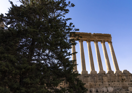 Roman temple of Jupiter in the archaeological site, Baalbek-Hermel Governorate, Baalbek, Lebanon