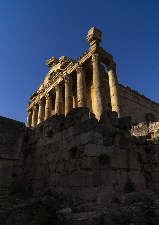 Temple of Bacchus in the archaeological site, Baalbek-Hermel Governorate, Baalbek, Lebanon