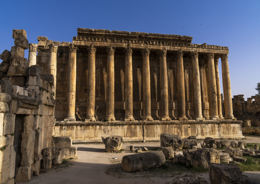 Temple of Bacchus in the archaeological site, Baalbek-Hermel Governorate, Baalbek, Lebanon