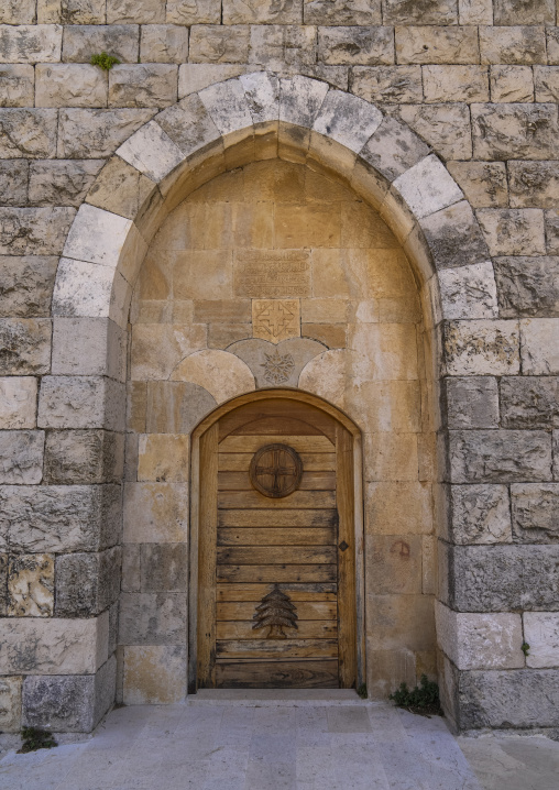 Mar shina church parish door, North Lebanon Governorate, Hardine, Lebanon