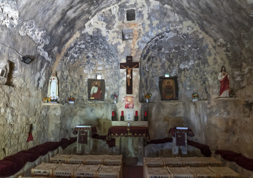 Inside Mar Youssouf maronite monastery church, North Lebanon Governorate, Hardine, Lebanon