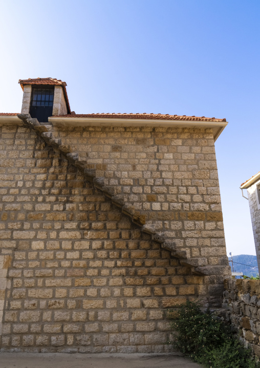 Old heritage house with a stair, Mount Lebanon, Douma, Lebanon