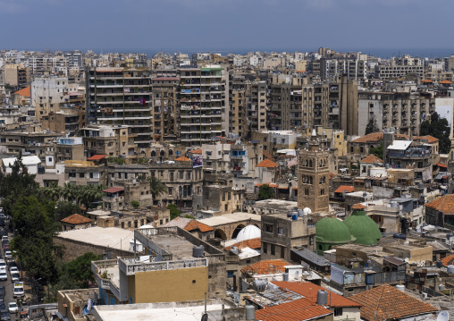 Cityscape seen from the citadel of Raymond de Saint Gilles, North Governorate, Tripoli, Lebanon