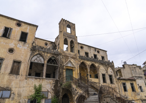 Old traditional abandoned lebanese house, North Governorate, Tripoli, Lebanon