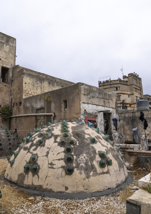 Ezzeddine hamam domed roof with glasses, North Governorate, Tripoli, Lebanon