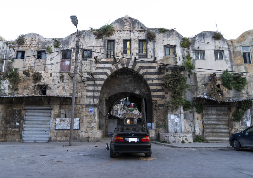 Old caravanserai occupied by poor people, North Governorate, Tripoli, Lebanon