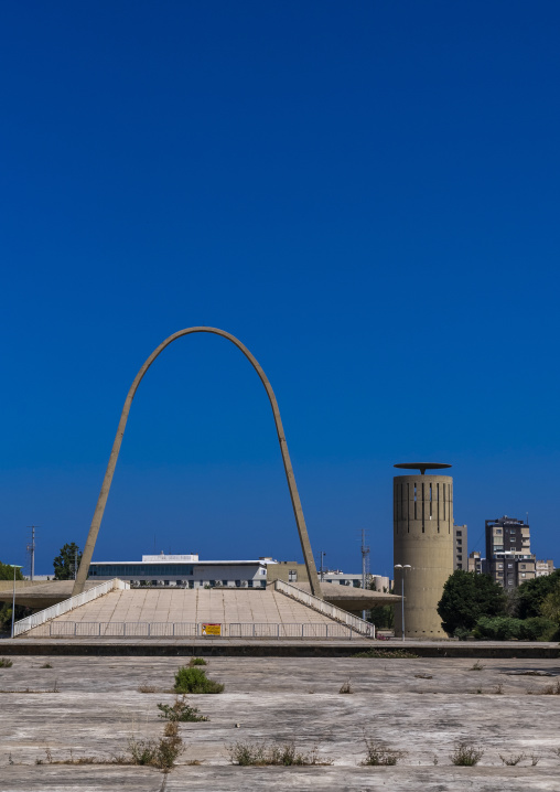 Arch in Rashid Karami International Fair designed by Oscar Niemeyer, North Governorate, Tripoli, Lebanon