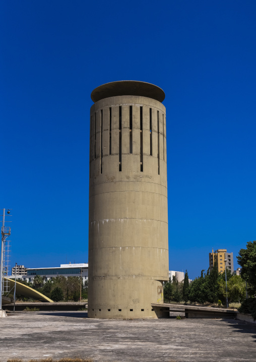 Water tower in Rashid Karami International Fair by Oscar Niemeyer, North Governorate, Tripoli, Lebanon