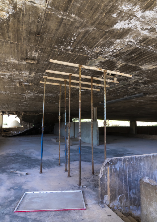 Scaffolding in Rashid Karami International Fair by Oscar Niemeyer, North Governorate, Tripoli, Lebanon