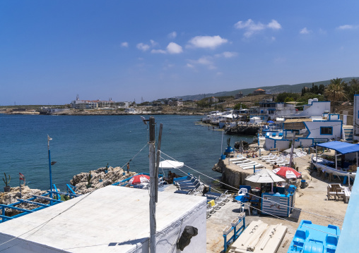 Restaurants and bars on the seashore, North Governorate, Anfeh, Lebanon