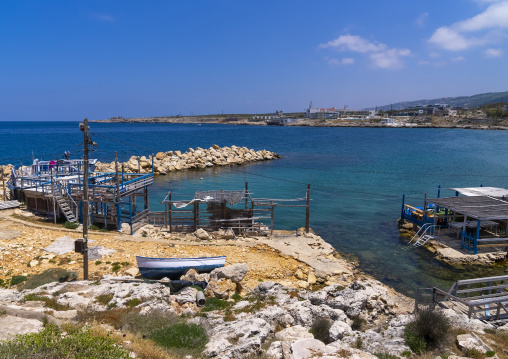 Restaurants and bars on the seashore, North Governorate, Anfeh, Lebanon