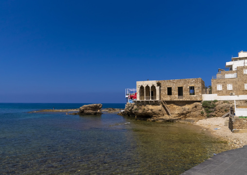 Old traditional lebanese house on the seashore, North Governorate, Batroun, Lebanon