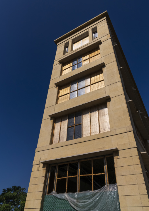 Renovation of a building after the port explosion, Beirut Governorate, Beirut, Lebanon