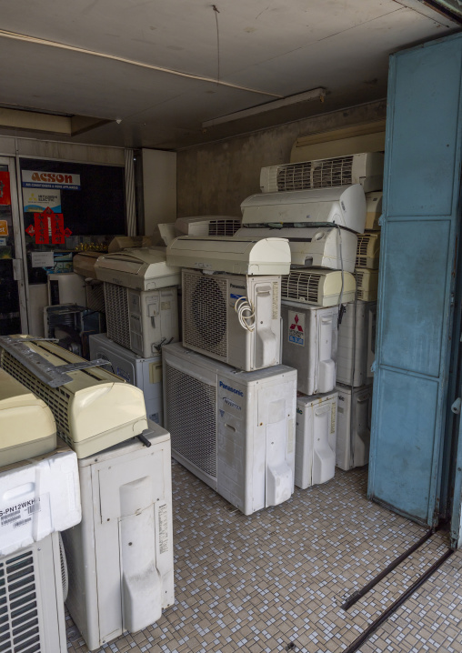 Air conditioners second hand shop, Penang island, George Town, Malaysia