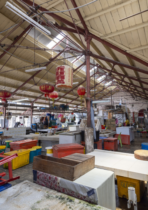 Old colonial market, Penang island, George Town, Malaysia