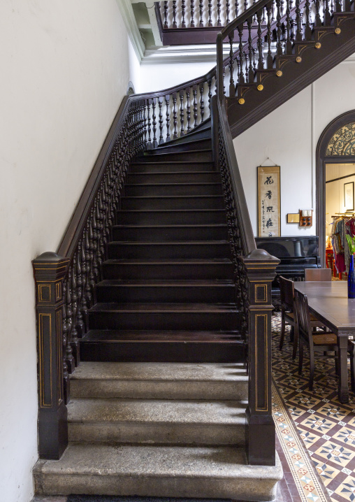 The Cheong Fatt Tze Chinese Mansion stairs, Penang island, George Town, Malaysia