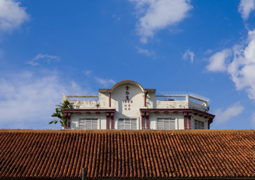 Heritage house from 1959 in the Unesco World Heritage old town, Penang island, George Town, Malaysia