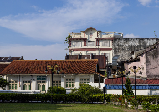 Heritage houses in the Unesco World Heritage old town, Penang island, George Town, Malaysia