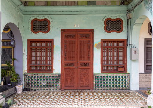 Heritage house in the Unesco World Heritage old town, Penang island, George Town, Malaysia