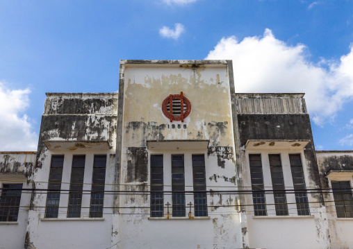 Heritage shophouse from 1955 in the Unesco World Heritage old town, Penang island, George Town, Malaysia