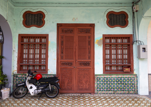 Heritage house in the Unesco World Heritage old town, Penang island, George Town, Malaysia